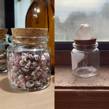 50ml / 1.69 oz. 10pcs Mini Glass Bottles with Cork, Small Glass Jars, Potion Bottles, Glass Vials, Message in a Bottle, Spell Jars with Cork Lids for Display Party Favors DIY Decoration Wedding Gift