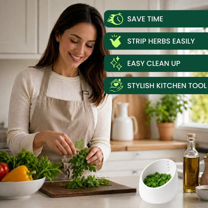 Ceramic Herb Stripper Bowl – Handmade Pottery Leaf Stripping Tool for Fresh Herbs Elegant Grating Bowl for Kitchen or Table Decor Easy Stem Remover Unique Gift for Cooking Lovers