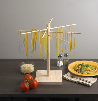 17.4" Fox Run Collapsible Pasta Drying Rack, Wood