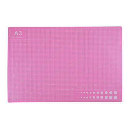 Cutting Mat A3 Pink, Self Healing Cutting Mat 12x18 Inch, 5-Ply Rotary Cutting Board Double-sided for Cutting Quilting Modeling Projects