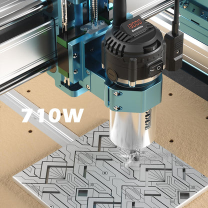 Genmitsu CNC Router Machine 4040-PRO MAX with 710W Trimmer CNC Router & Linear Rail Driven, 3 Axis Engraving Machine for Wood Metal Acrylic Cutting Milling, GRBL Control, Work Area 410 x 405 x 77mm
