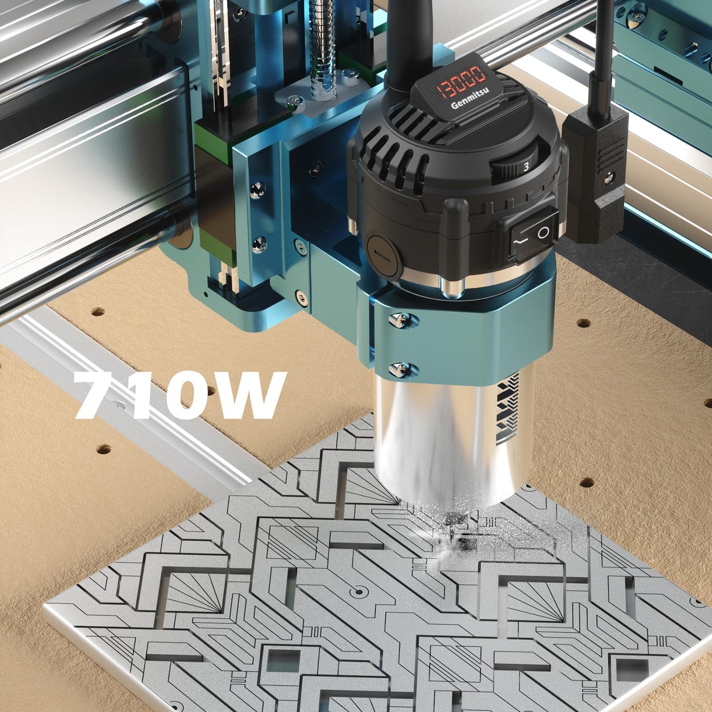 SainSmart Genmitsu 4040-PRO MAX CNC Router + Fractal Vise with 100° Adjustable Jaw for Irregular Shape, 120mm Clamping Range