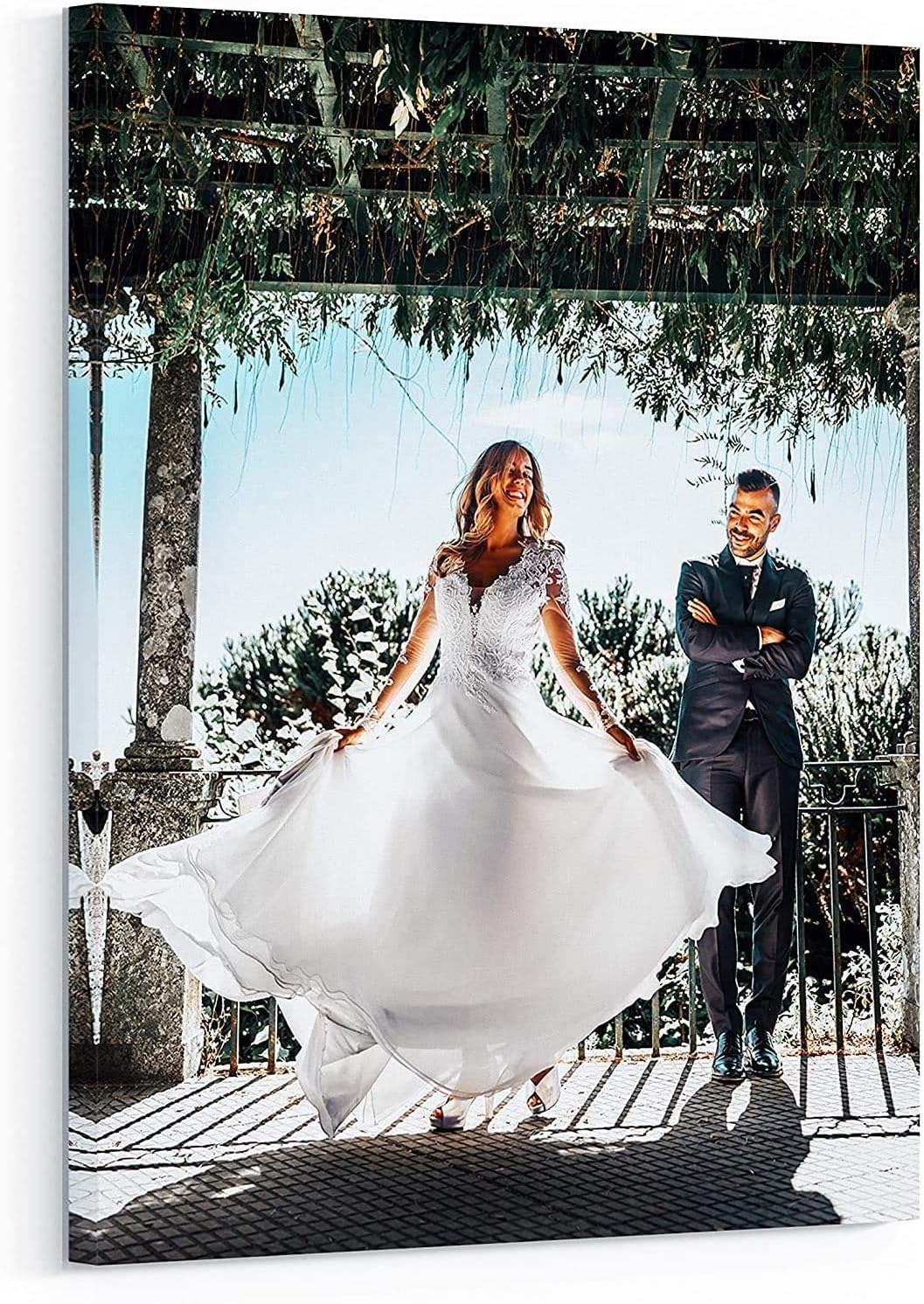 P&L ART Personalized Custom Canvas Prints - Transform Your Photos into Stunning Wall Art | 12x18 Framed Decor