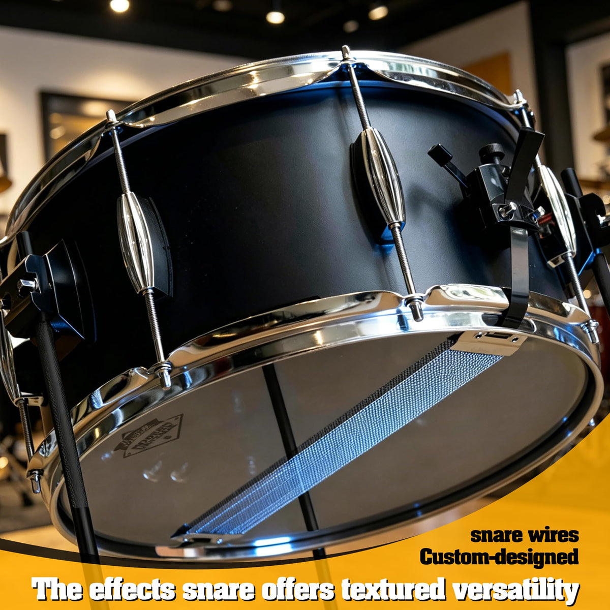 Beatello Black Jaguar 318 Series 3-Piece Drum Set, All-Metal Carbon Steel, 18" Bass Drum, 14" Tom, 12" Floor Tom/Snare, Pro Jazz, Studio & Live Kit