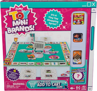 Spin Master Games | Toy Mini Brands Add to Cart Game - Tiny Shopping Spree for Kids, 4 Collectibles, Ages 6+