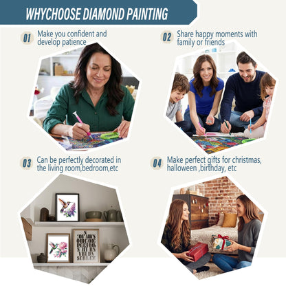 Qykwz 2 Pcs Spring Hummingbird Diamond Painting Kits for Adults, Farmhouse Peony Lilac Flower Hummingbird Diamond Art Kits, DIY Full Drill Gem Art Kit for Home Wall Decor, 9.8x11.8 Inch