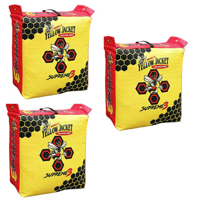 Morrell Yellow Jacket 3 Pack Supreme 3 Archery Bag Target 23"x12" Professional General, Weatherproof, 54 Layers, Dual-Side Shooting, MLDD Construction