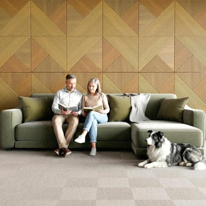 6 Pack Art Acoustic Panels, TEMGCUAM Self-Adhesive Sound Absorbing Wall Panels, 72"×48" Decorative Acoustic Treatment Panels for Home Office, Studio, Ceiling & Media Room