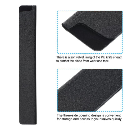 PATIKIL ABS Knife Cover Sleeves for 8" Slicing Carving Knife, 3 Pack Knives Edge Guard Blade Protector Universal Knife Sheath for Home Kitchen, Black