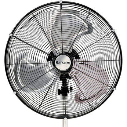 Hurricane Pro High-Velocity Oscillating Metal Stand Fan w/ 3-Speed Setting, 20" - Heavy-Duty Cooling Pedestal Unit w/ 4500 CFM, Adjustable Tilt & Height for Home, Garage, Gym & Workshop