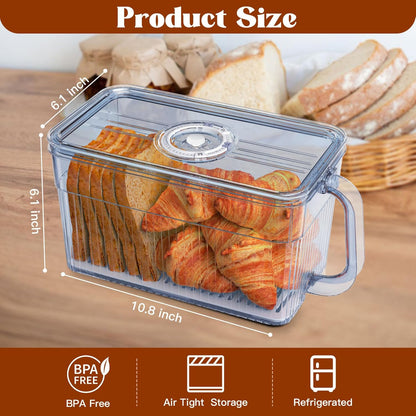 2 Counter, Gifhomfix PCS Bread Box for Homemade Bread Airtight Bread Boxes for Kitchen Time Recording Bread Storage