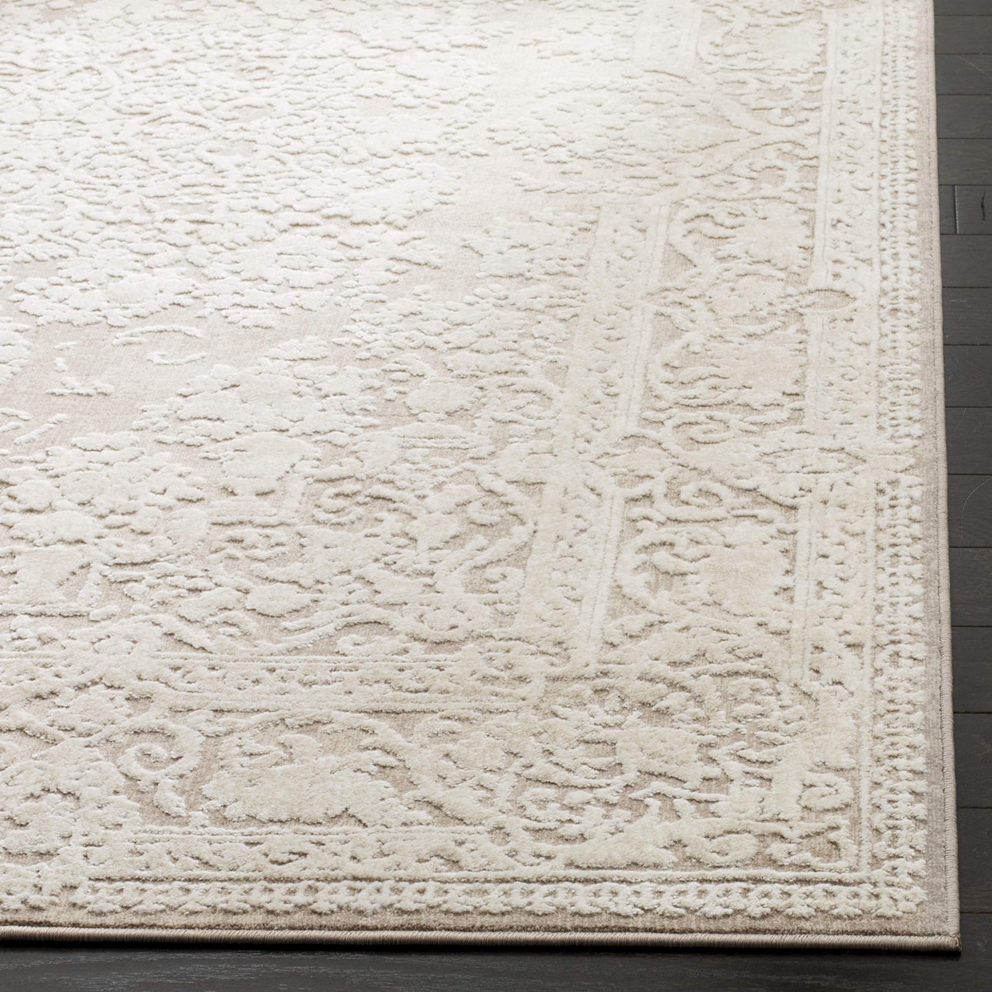 SAFAVIEH Area Rug 8x10 - Reflection Collection - Large - Beige & Cream, Non-Shedding & Easy Cleaning, Ideal for Living Room, Bedroom, Dining Space (RFT664A)