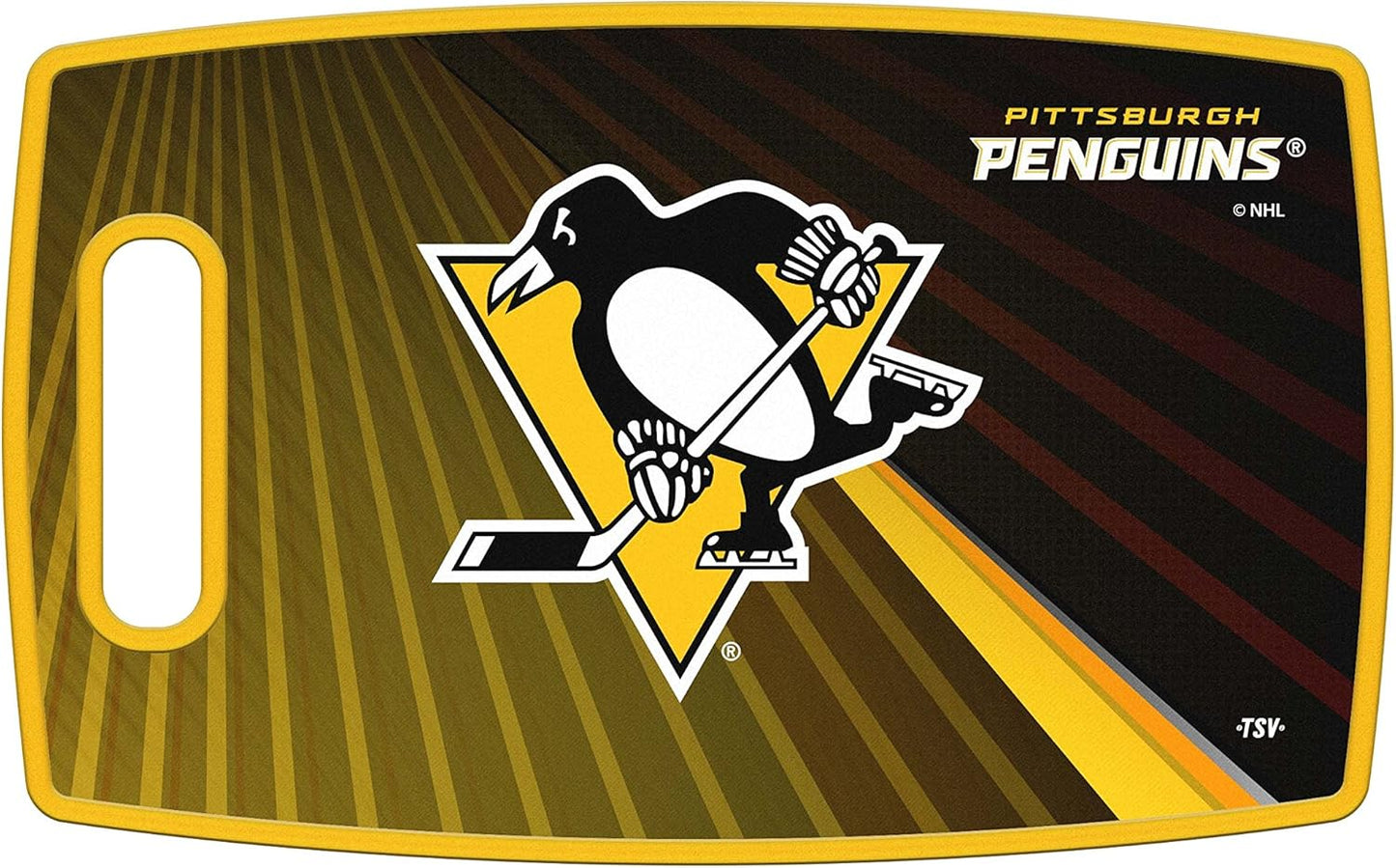 Sports Vault NHL Pittsburgh Penguins Large Cutting Board, 14.5" x 9"