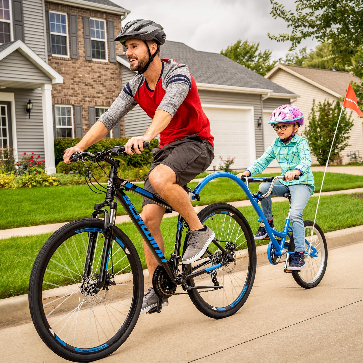 Schwinn GTX 2 Hybrid Bike, 700c Mens and Womens Bike, 21-Speed Hybrid Bicycle, Aluminum Dual-Sport Frame, Suspension Fork, Mechanical Disc Brakes, Adult Bicycle