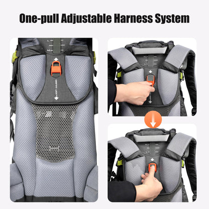 WIPHA Hiking Backpack Carrier for Toddlers, Adjustable Child Carrier with Sunshade, Lightweight Hiking Carrier for Toddlers (Black)