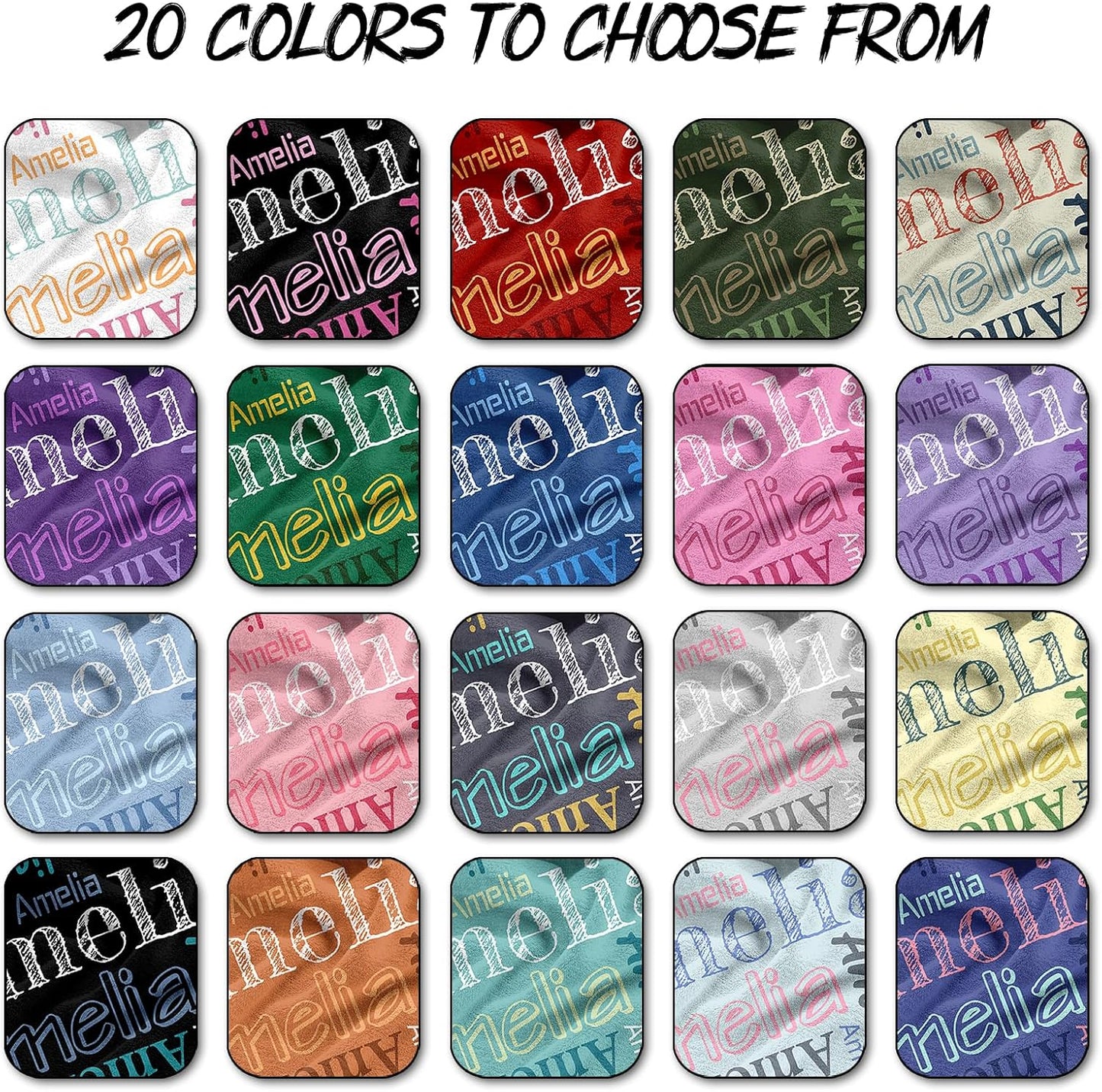 Vsmoedb Custom Baby Blanket with Name, Custom Name Blanket for Boys Girls, Personalized Blankets for Birthday Christmas