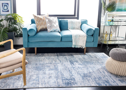 SAFAVIEH Amelia Collection Area Rug - 10' x 14', Ivory & Blue, Modern Abstract Design, Non-Shedding & Easy Care, Ideal for High Traffic Areas in Living Room, Bedroom (ALA700A)