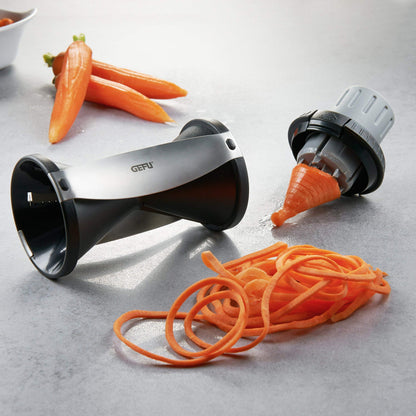 GEFU Spiralizer - Vegetable Spiral Slicer with Attachable Finger Guard - Spirelli 2.0