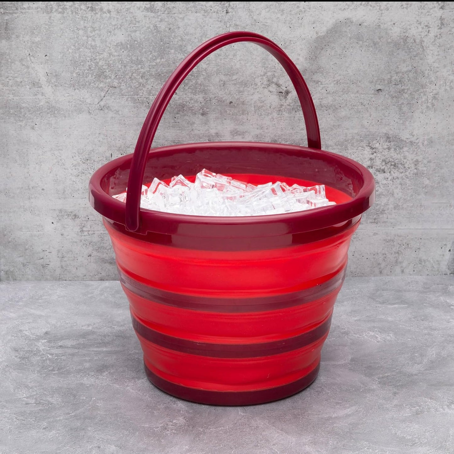 Cambridge Robert Irvine 10-Quart Collapsible Ice Bucket, 1 Count, Red