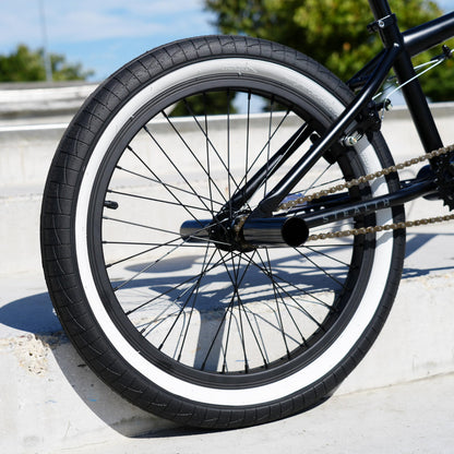 Elite BMX Freestyle Bike, Durable Steel Frame, Available in 16", 18", and 20" Sizes. New Sizes 26" and 29" BMX Bicycles. (Black White, 20")