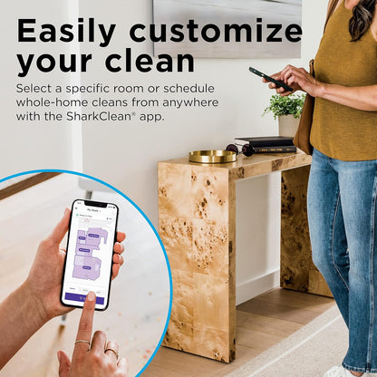 Shark RV2310 Robot Vacuum - Self-Cleaning Brushroll for Pet Hair | Precision Home Mapping, Wi-Fi, Black/Silver