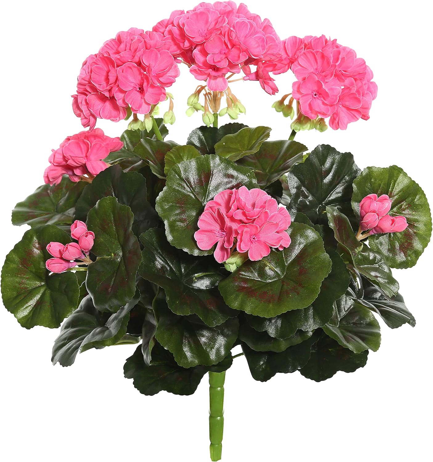 Vickerman Everyday Artificial Pink Geranium Bush 15.25" - Premium Faux Floral Decor for Weddings or Everyday