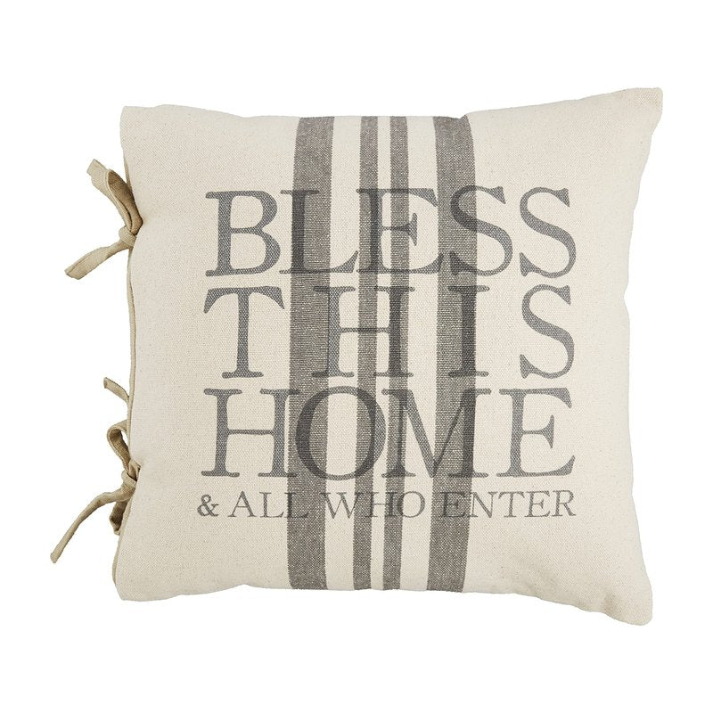 Mud Pie Blessings Pillow, Bless This Time, 18" x 18"