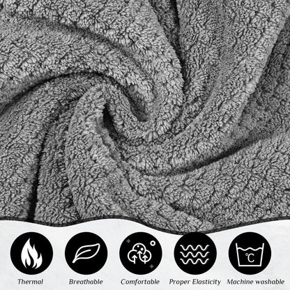 Tigeen 4 Pcs Spa Wrap Towel Wrap for Women Spa Robe with Adjustable Closure Elastic Top Lightweight Wraps for Bath Shower (Black,L-XL)