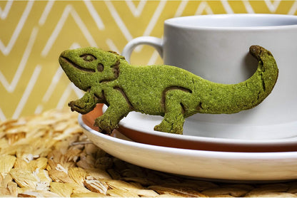 Set of 2 Pogona Bearded Dragon Cookie Cutters, Body and Face Designs, 2 Pieces - Bakerlogy