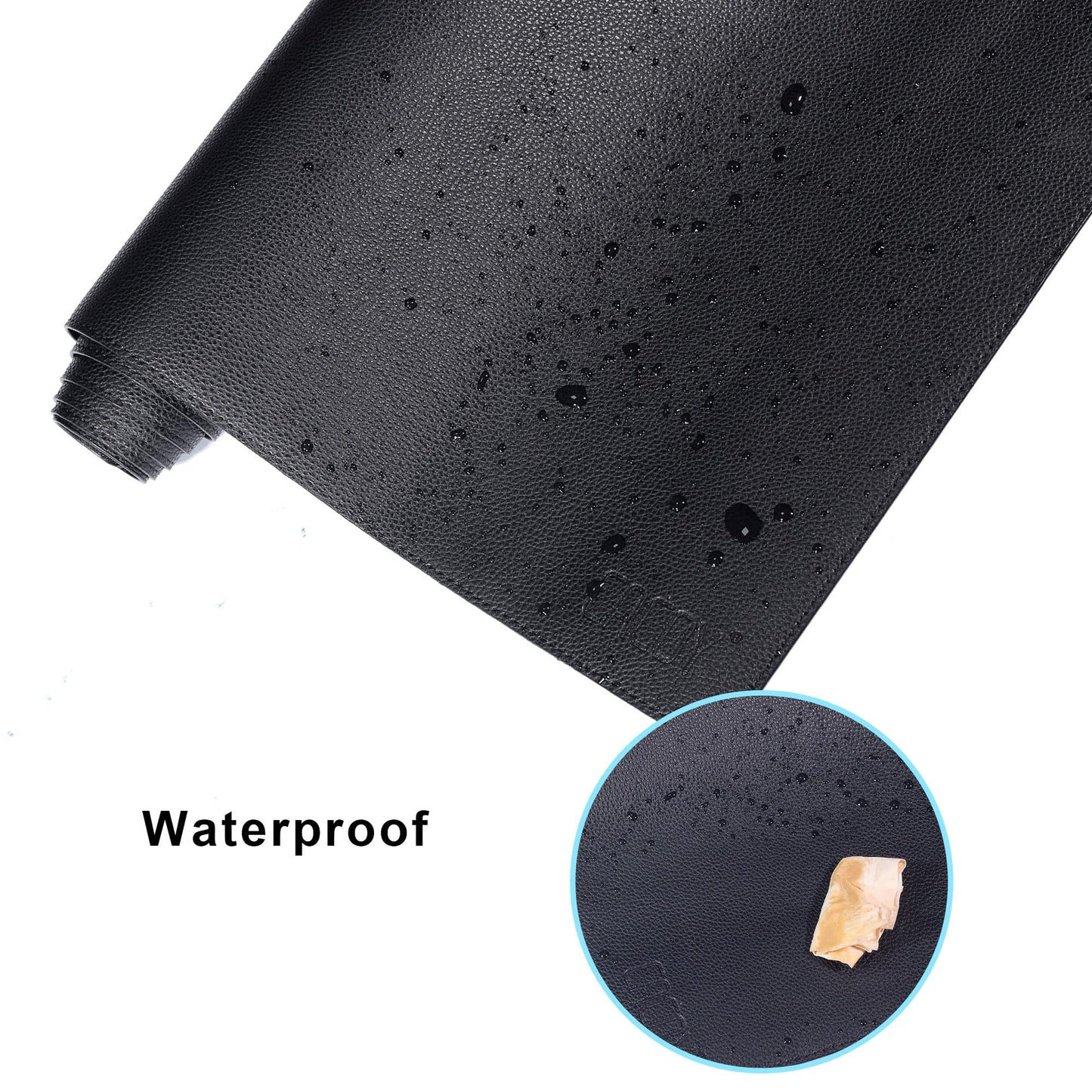 Cacoy 36" x 20" Leather Desk Mat for Home Office, Extra Large PU Leather Desk Pad Blotters, Waterproof Computer Keyboard Mat, Extended Gaming Mouse Pad, Desk Protector for Desktop and PC Laptop, Black