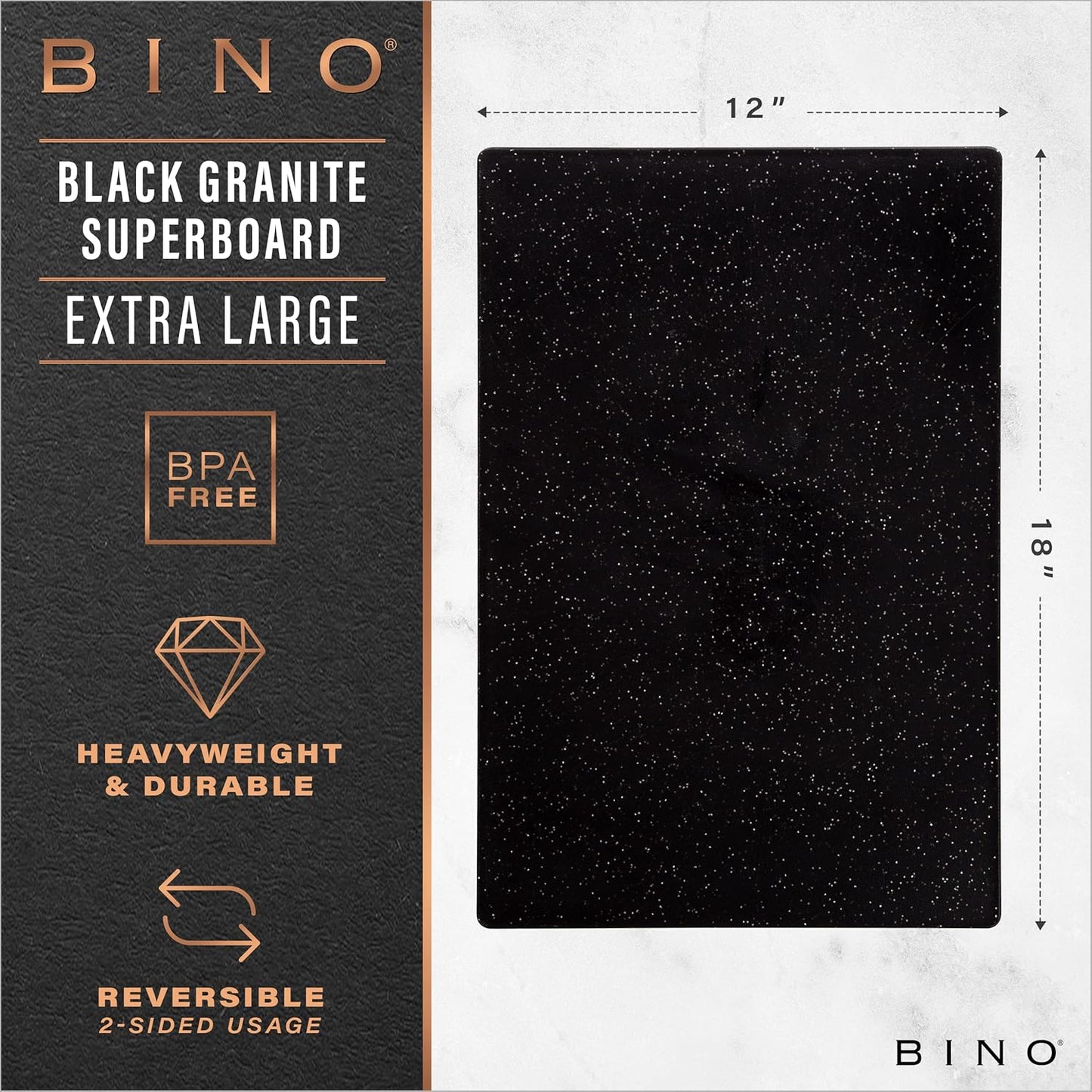 BINO BPA-Free Cutting Board, Durable Large Surface, Dual-Sided, Dishwasher Safe for Kitchen Use