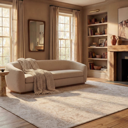 SAFAVIEH Area Rug 10x14 - Reflection Collection - Large - Cream & Ivory, Non-Shedding & Easy Cleaning, Ideal for Living Room, Bedroom (RFT665D)