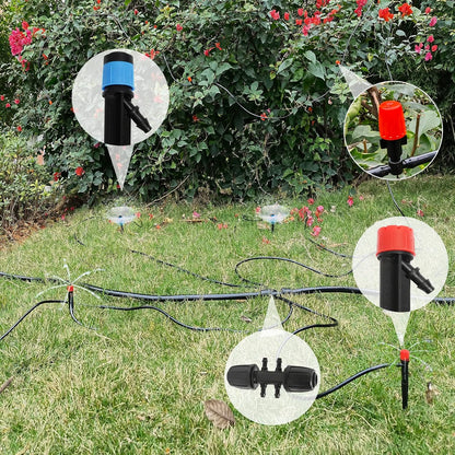 Maotong Drip Irrigation System Kit - Automatic Garden Watering for Greenhouse & Lawn | 240FT with 1/2" Hose & Accessories