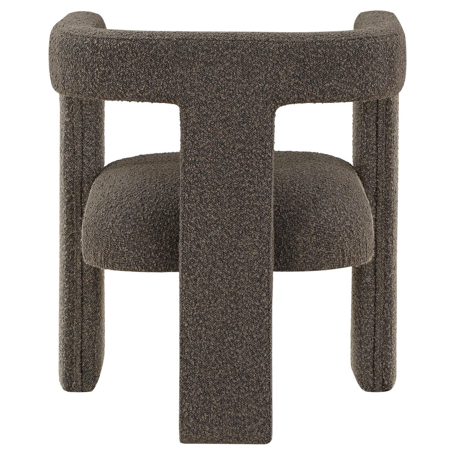 Coaster Home Furnishings - Petra - Boucle Upholstered Accent Chair Curved Arms and Cushioned Seat - Contemporary Style - Living Room - Chocolate Brown - 902880