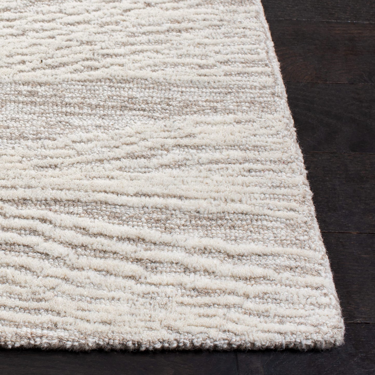 SAFAVIEH Metro Collection 6' x 9' NaturalIvory MET995A Handmade Premium Wool Living Room Dining Bedroom Area Rug