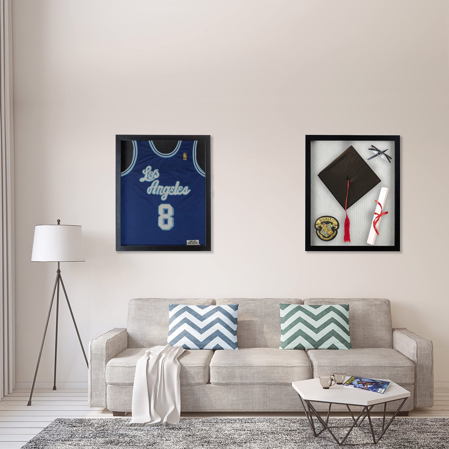 Caesar Home Shadow Box Display Frame with 2 Backgrounds and UV Protection, Multiple Sizes (16x20)