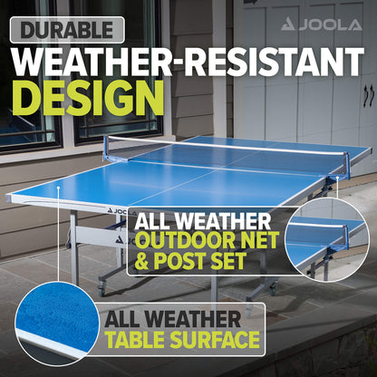 JOOLA NOVA DX Indoor/Outdoor Table Tennis Table with Weatherproof Net Set