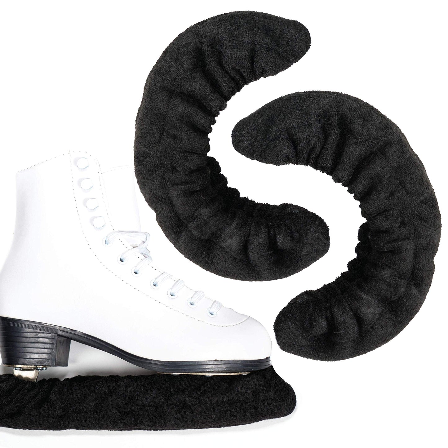Athletico Ice Skate Blade Covers - Guards for Hockey Skates, Figure Skates, and Ice Skates - Skating Soakers Cover Blades from Youth to Adult Size - Men, Women, & Kids (Medium, Black)