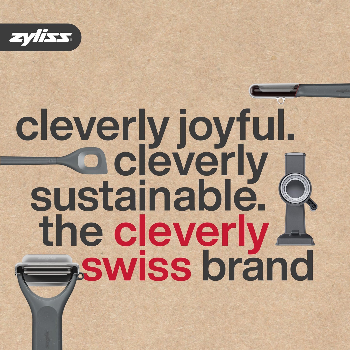 Zyliss Susi 3 Garlic Press - Aluminium Press with Built-In Cleaning Tool - Garlic Crusher, Mincer & Peeler for Unpeeled Cloves