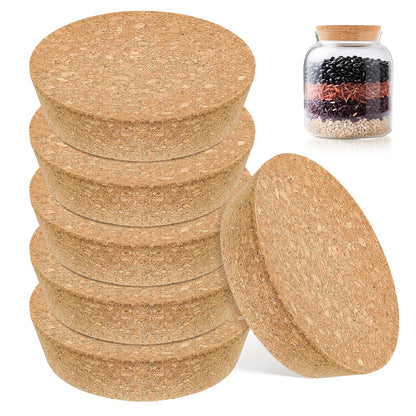 GeryVtee 6 PCS Large Cork Bottle Stoppers 3.93x 3.46x 1.18 Inch Tapered Plugs Cork Canning Jar Lids Replacement Corks for Wines, Decorative Bottles, Jars, Arts, DIY Crafts
