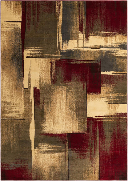 Unique Loom Barista Collection Area Rug - Timor (10' x 14' 1" Rectangle Multi/Red)
