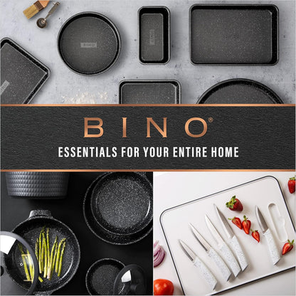 BINO 2-Piece Cutting Board Set - Large, Durable, BPA-Free Plastic, Dual-Sided, Dishwasher Safe, Gray | Home & Kitchen