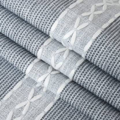 13x60inch Farmhouse Braided Striped Table Runner Rustic Embroidery Coffee Table Runners for Decorations Weddings