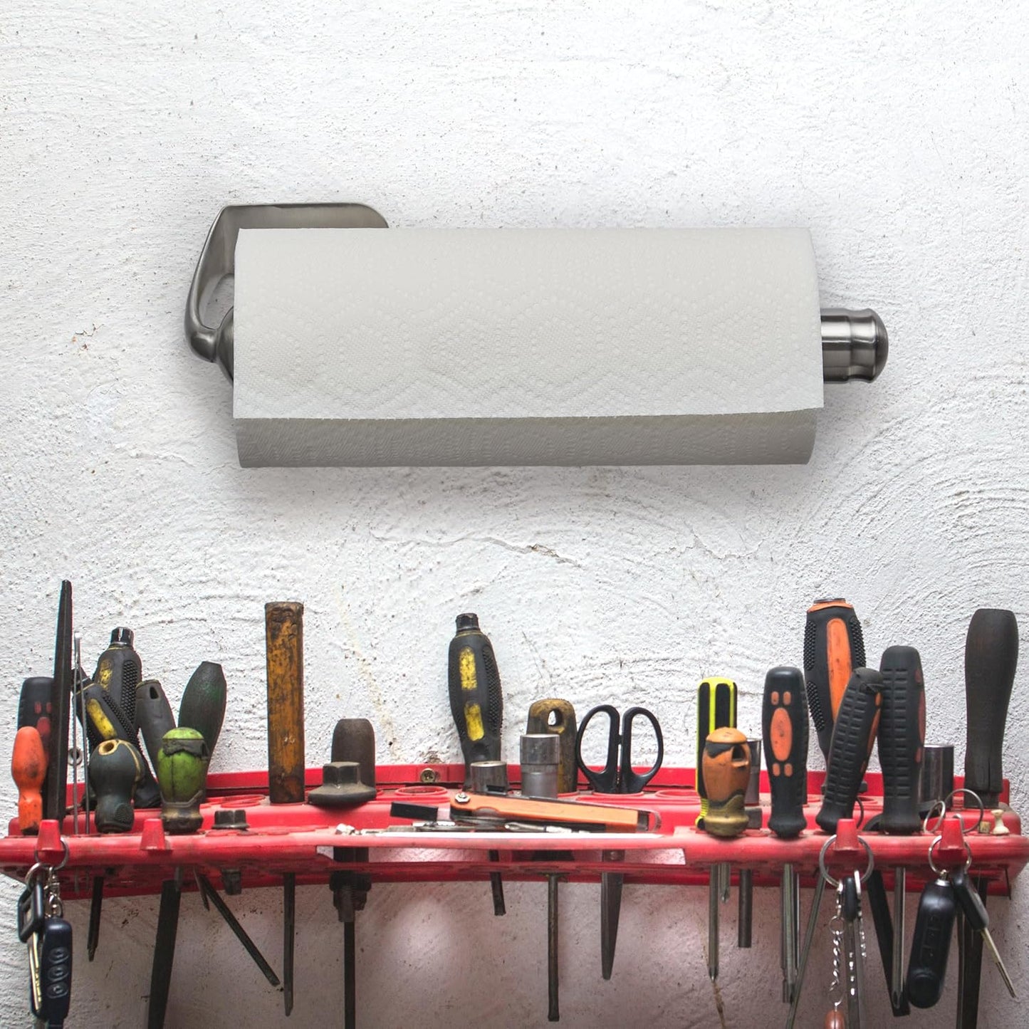 14-Inch, Kamenstein Perfect Tear Wall Mount Paper Towel Holder, Patented Design for One-Handed Use, Rounded Finial
