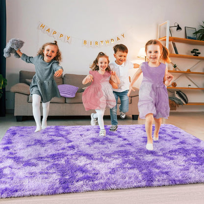 Super Fluffy Rug for Bedroom, 4x6 Shag Fuzzy Area Rug for Living Room, Non Slip Throw Rugs for Kids