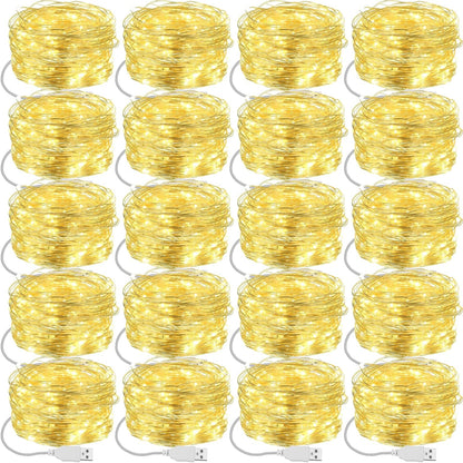 20 33 100 Macarrie Pcs USB String Lights ft LED Fairy Lights Powered String for Christmas Indoor Outdoor Wedding Party
