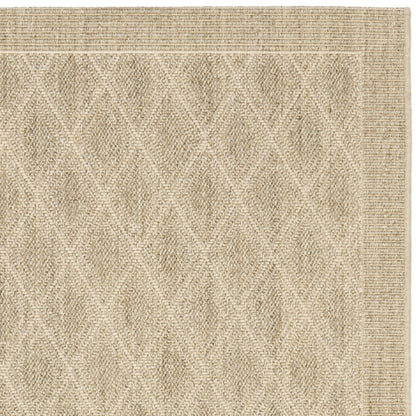 SAFAVIEH Palm Beach Collection Area Rug - 8' x 10', Sand, Sisal & Jute Design, Ideal for High Traffic Areas in Living Room, Bedroom (PAB351A)