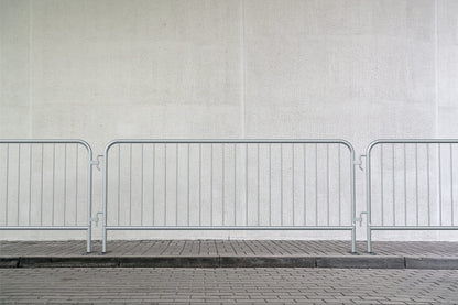 Trafford Industrial Angry Bull Barricades Metal Interlocking Steel Barricade (6.5 Ft. Economy, Light Weight & Pre-Galvanized, Bridge Feet, Zinc Coated Steel, Set of 20)