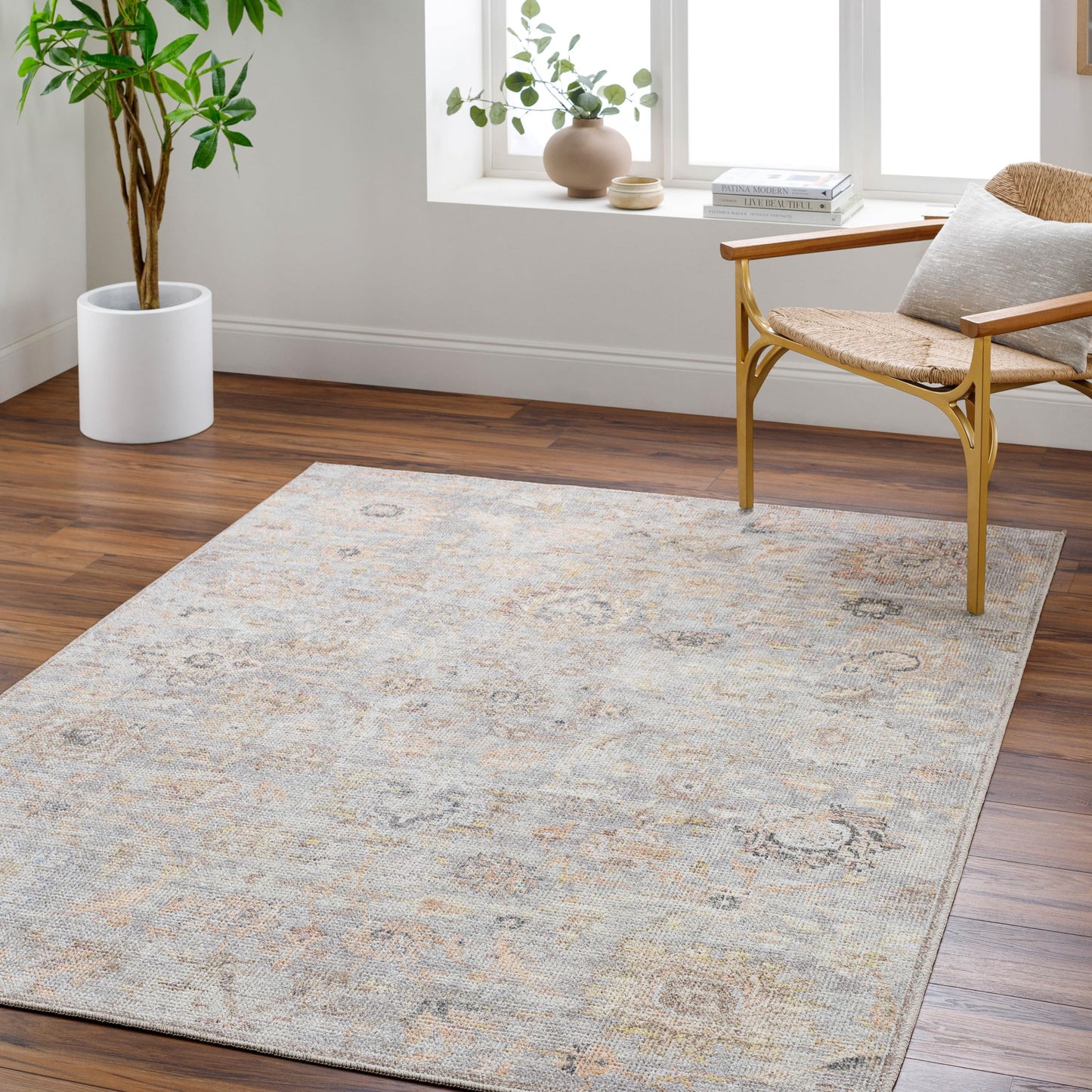 Livabliss x Our PNW Home Olympic Updated Traditional Area Rug, 7'10" x 10', Pale Blue