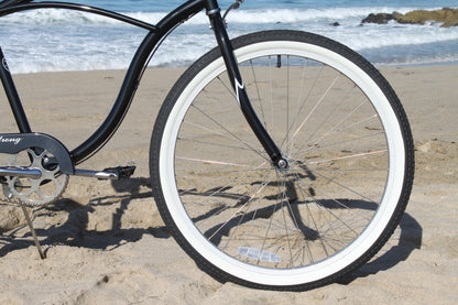 Firmstrong Urban Man Beach Cruiser Bike, Men's 3 Speed Hybrid Bicycle, 26 Inch Wheels, Black